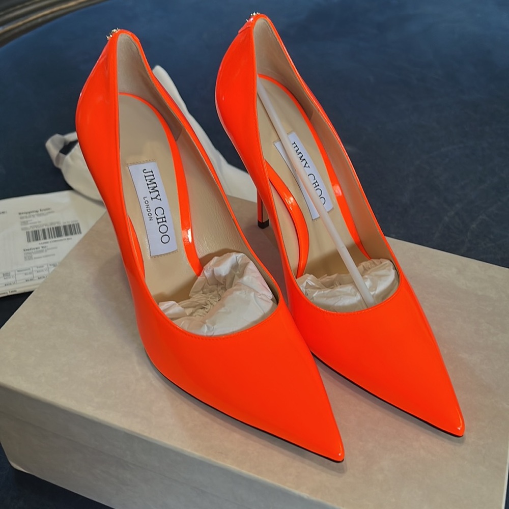Jimmy Choo orange heels